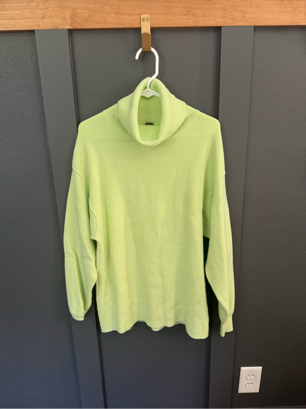 Free People Light Green Turtleneck Sweater